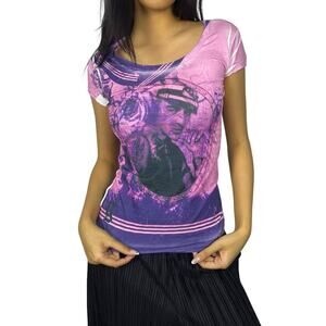 John Galliano Passport Dye Pink Fairycore Top